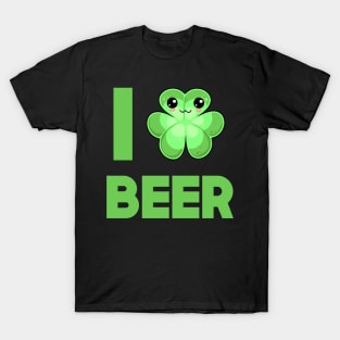 St Patricks Day I Clover Beer Kawaii Cute T-Shirt